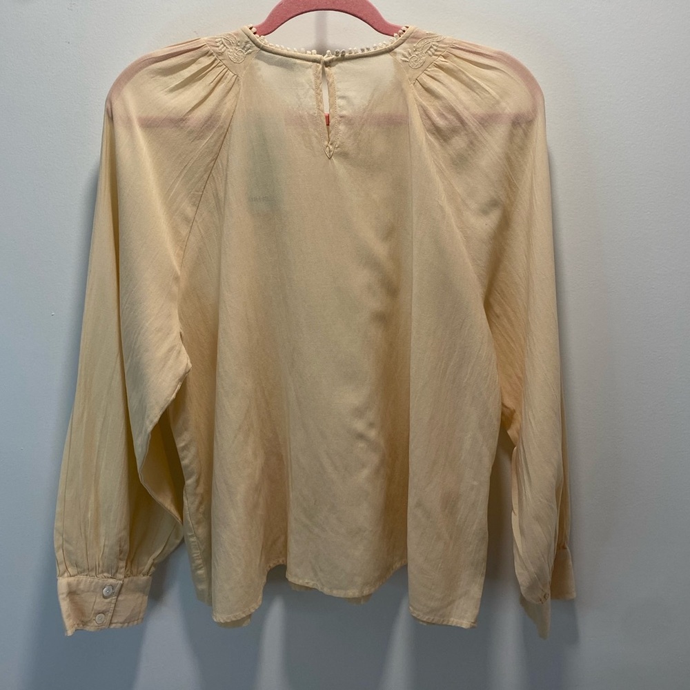 Zara Cream Embroidered Blouse - Picture 2 of 3